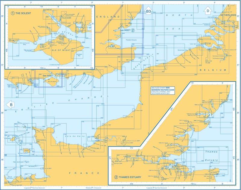 Admiralty Charts English Channel (east) And North Sea (south) B2 29-1