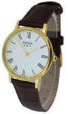 Bernex Ladies' Gold-Plated Plain Roman Dial Watch