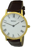 Bernex Gents' Gold-Plated Plain Roman Dial Watch