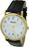 Bernex Gents' Gold-Plated Quartz Arabic Dial Watch W/date