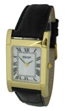 Bernex Gents' Gold-Plated Rectangle Case Watch