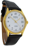 Bernex Gents' Gold-Plated Plain Arabic Dial Watch