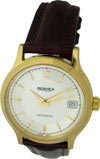 Bernex Gents' Gold-Plated Textured Dial Watch