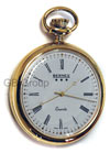 Bernex Gold-Plated Open-Face Plain Roman Dial Watch