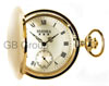 Bernex Gold-Plated Full Hunter Watch With Silver Textured