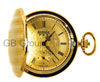 Bernex Gold-Plated Full Hunter Watch With Patterned Gold Dia
