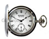 Bernex Rhodium-Plated Full Hunter Watch With Plain White Dia