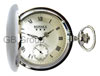 Bernex Rhodium-Plated Full Hunter Watch With Silver Textured