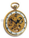 Bernex Gold-Plated Clear Case Back Skeleton Watch