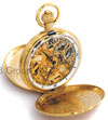 Bernex Gold-Plated Full Hunter Double-Opening Skeleton Watch