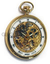 Bernex Gold-Plated Over-Size Open Face Skeleton Watch