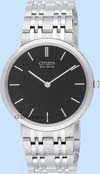 Citizen Eco-Drive Stiletto Black Dial Watch Ar1050-53e