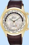 Citizen Bj9122-03a Eco-Drive World Time Calibre 6000 Gold To