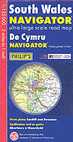 SOUTH WALES NAVIGATOR ULTRA LARGE SCALE ROAD MAP TOWN PLANS CARDIFF amp SWANSEA ISBN 0540085162