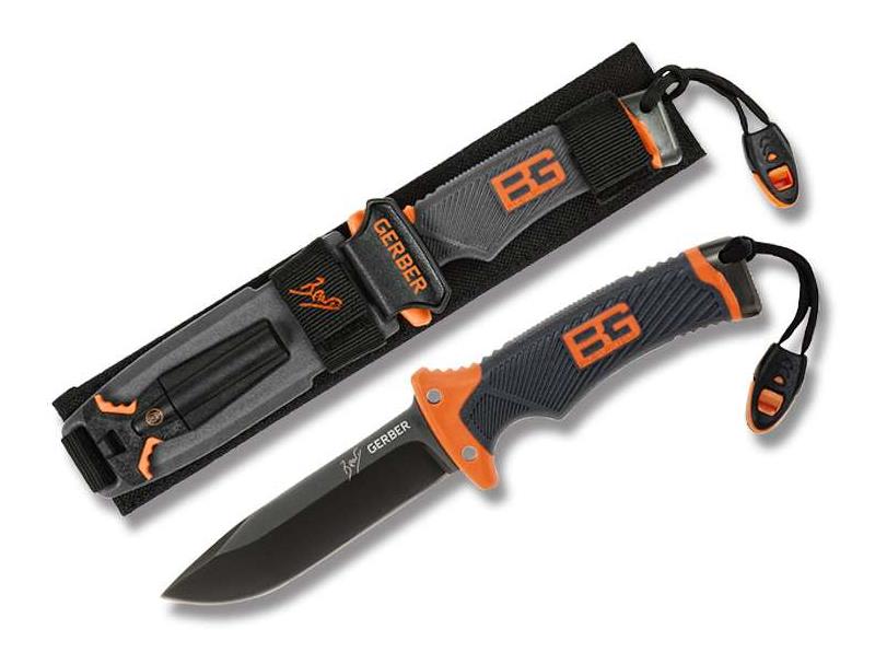 Gerber Bear Grylls Ultimate Fine Edge Knife with Fire Starter, Sharpener & Survival Guide-1