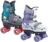 Roller Derby Trac Star Quad Skates-White W Lilac