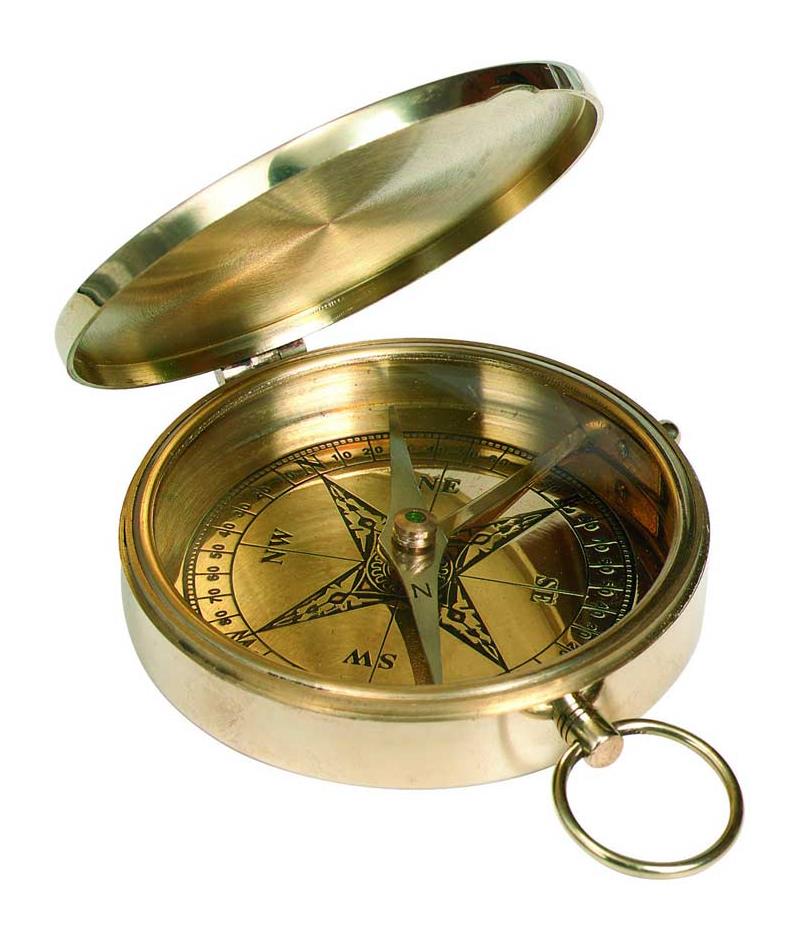 Dry Needle Brass Compass-1