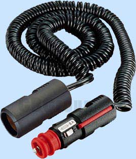 12V COILED CABLE W PLUG LT SOCKET