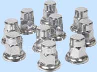 33MM CHROME WHEEL NUT CAPS SET OF 10 J5603