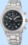 Seiko Gents' Stainless Steel Chronograph Alarm Watch Sna029