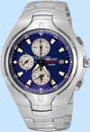 Seiko Gents' Blue Dial Alarm Chronograph Watch Sna377