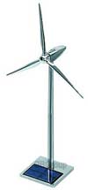 Solar-Powered Polished Aluminium Wind Turbine