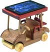 Solar-Powered Wooden Golf Cart