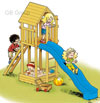 Houtland Clubhouse with Polymer Slide