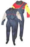 Trident Sailing Drysuit For Dinghy Racing - Navy Red Yellow-Front Zip
