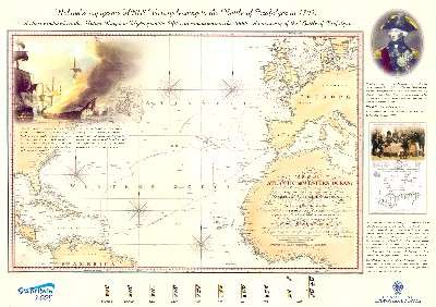 Old Maps - Trafalgar Commemorative Chart