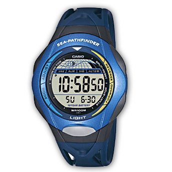 Casio Sea Pathfinder Tide Graph And Yacht Race Timer Watch Sps-300c-2ver