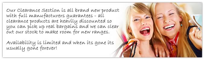 Clearance, real bargains, discounts & stock clearout.