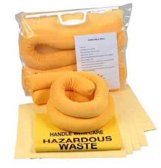 Clear Spill Chemical Spill Kit Clip Close Bag
