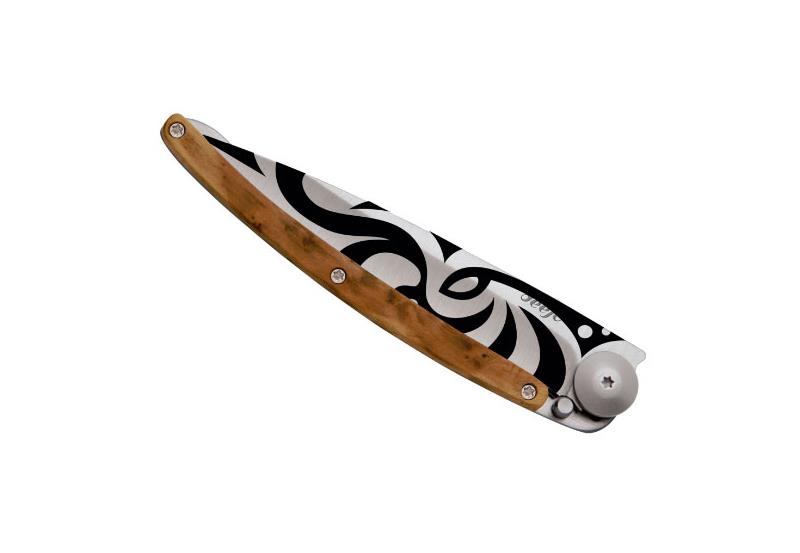 Deejo Tattoo Juniper Tribal 37g Folding Knife-3