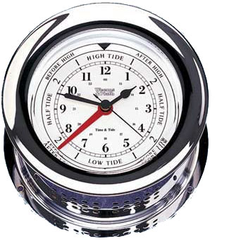 Atlantis Time & Tide Clock Chrome 220300