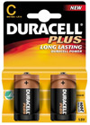 Duracell C Plus Long Lasting Batteries - Pack of 2