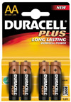 Duracell AA Plus Long Lasting Batteries - Pack of 4
