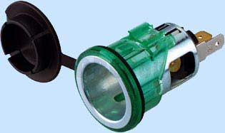 12 Volt 15/20 Amp Lighter-Type Power Socket + Cap