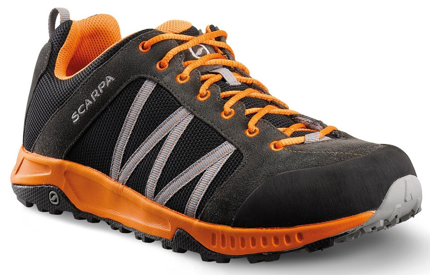 Scarpa Mens Rapid Running Shoes technical design, trail and road