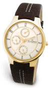 Skagen 433XLSGL1 Gents' Leather Watch