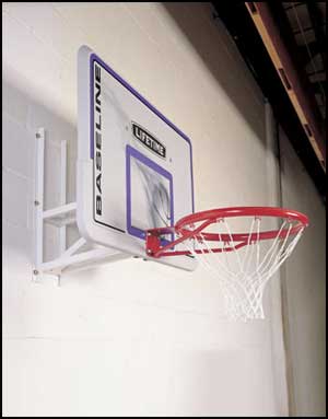 Lifetime Portable Basketball System Baseline Wall Mount 9598