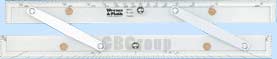 Weems & Plath 12 Parallel Ruler-Brushed Aluminium Arms