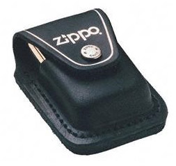 Zippo LPLBK Black Leather Lighter Pouch with Loop