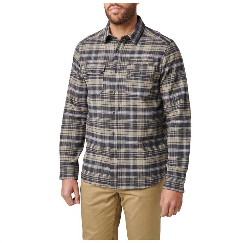 5.11 Mens Lester Heavyweight Flannel Long Sleeve Shirt-1