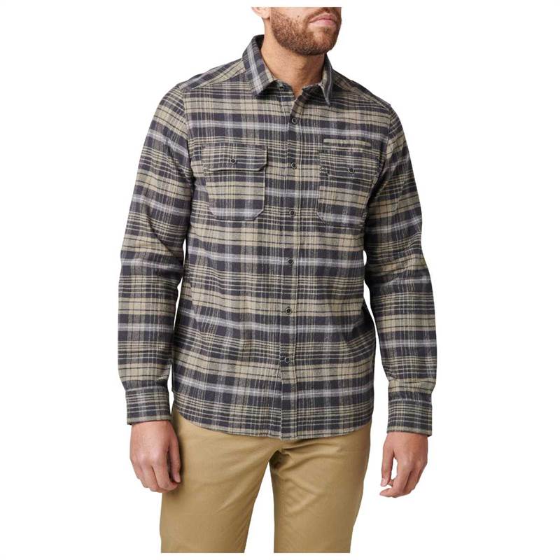 5.11 Mens Lester Heavyweight Flannel Long Sleeve Shirt-2