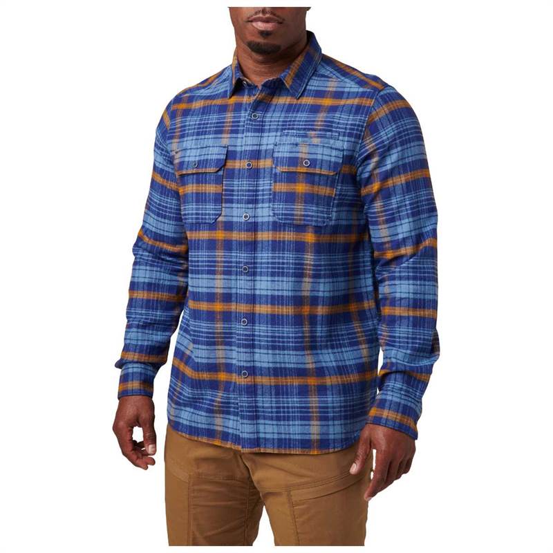5.11 Mens Lester Heavyweight Flannel Long Sleeve Shirt-4
