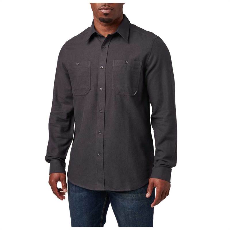 5.11 Mens Silverwood Solid Flannel Long Sleeve Shirt-1