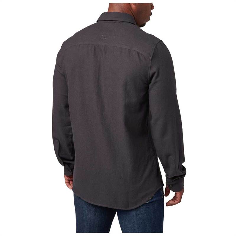 5.11 Mens Silverwood Solid Flannel Long Sleeve Shirt-4