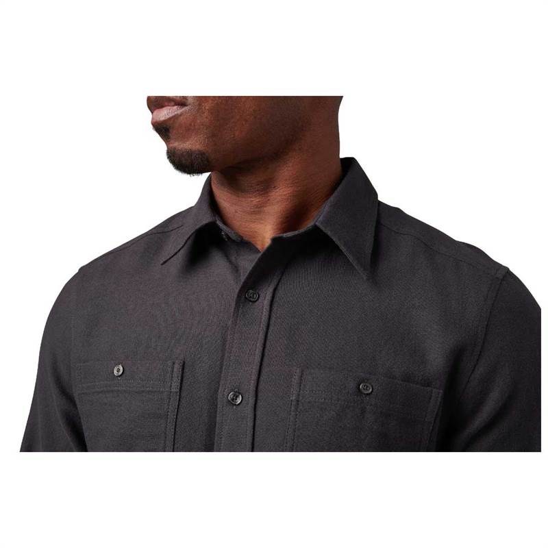 5.11 Mens Silverwood Solid Flannel Long Sleeve Shirt-5