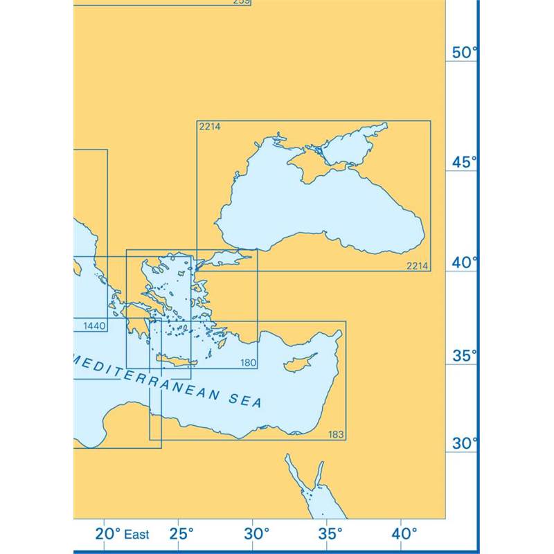 Admiralty Charts - North-East Atlantic - Europe - Mediterranean Small ...